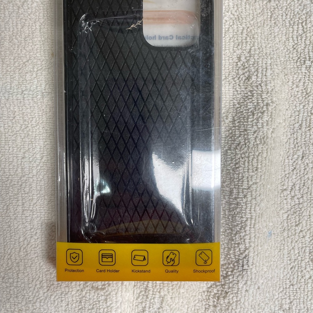 iPhone 12 Pro Max cover with magnetic back to carry cards and ID.